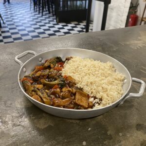 veggie xadrez (com tofu orgânico, cogumelo e legumes)