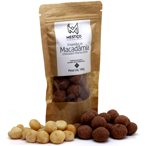 Chocolate Drageados de Macadâmia Intenso 65% - Mestiço 100g