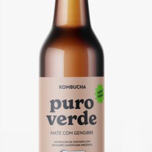 Kombucha Puro Verde Mate com Gengibre - 350ml