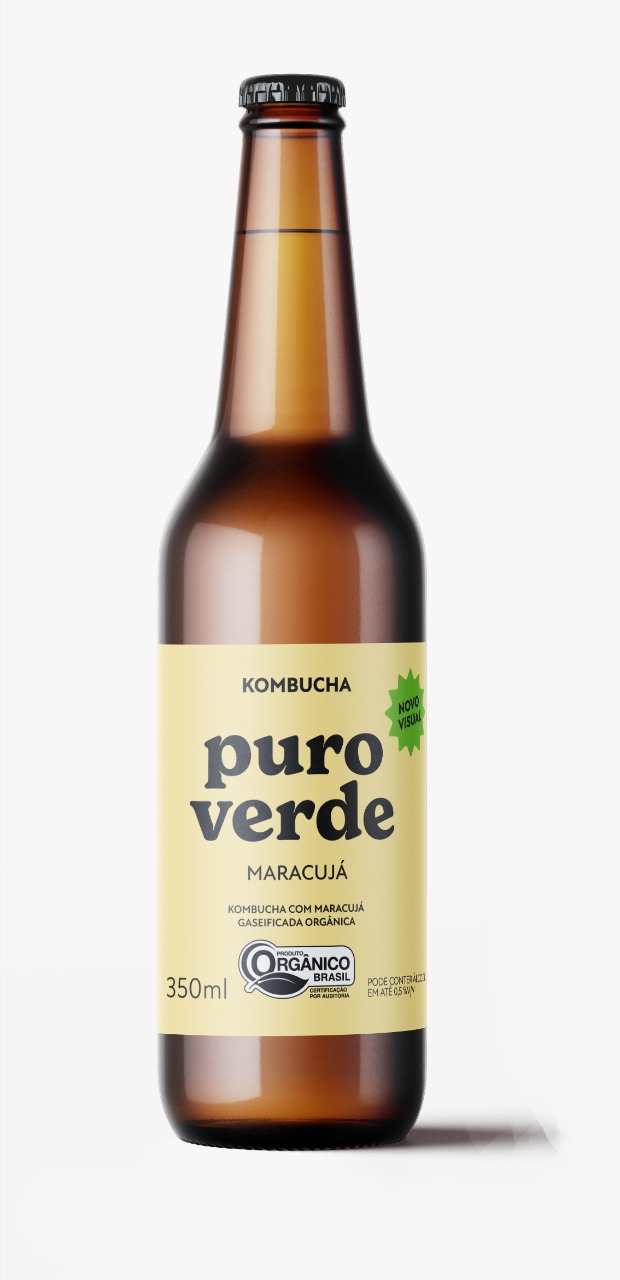 Kombucha Puro Verde Maracujá - 350 ml